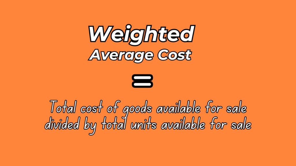 inventory weighted average cost formula