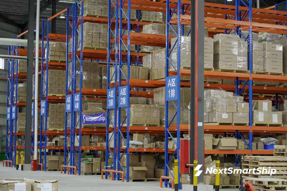 storage racks in the China Warehouse