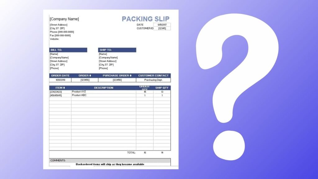 why packing slips are important